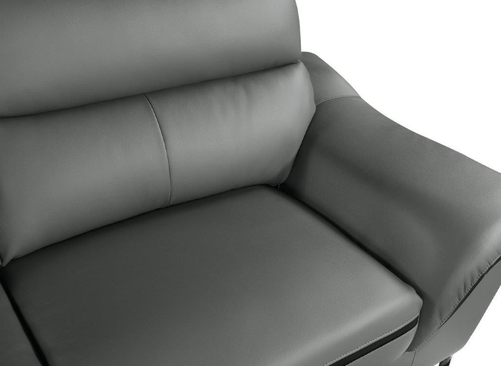

    
 Shop  Dark Gray Premium Leather Match Sofa & 2 Chairs 3Pcs Set Contemporary Global United 168
