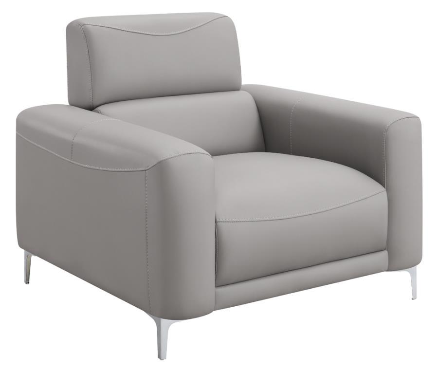 

    
 Shop  Contemporary Taupe Leatherette Living Room Set 2pcs Coaster 509731-S2 Glenmark
