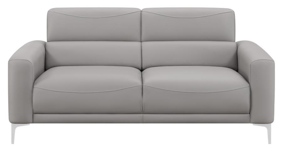 

    
Contemporary Taupe Leatherette Sofa Coaster 509731 Glenmark
