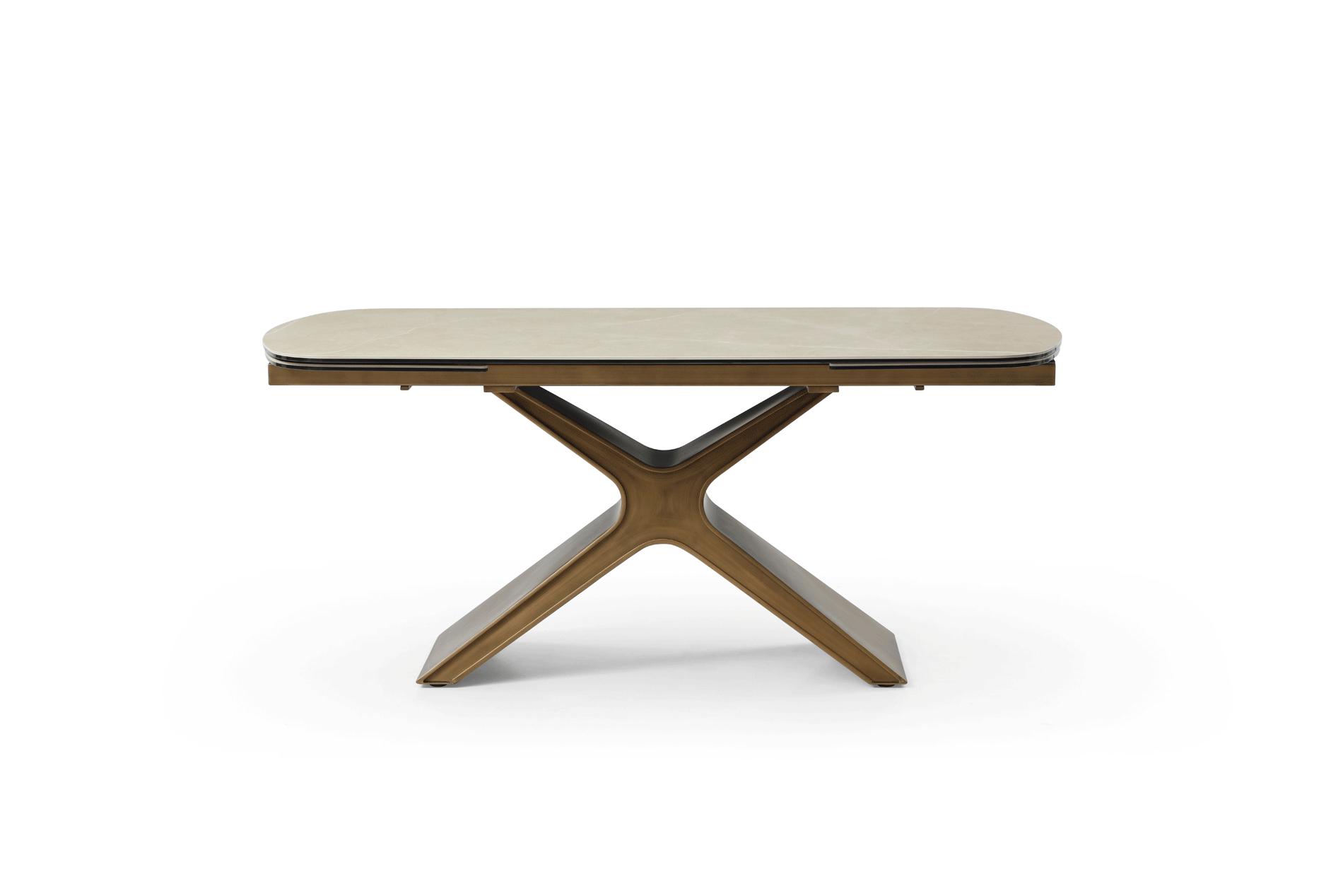 

    
Contemporary Taupe Metal Ceramic Dining Table ESF Extravaganza 9368-DT
