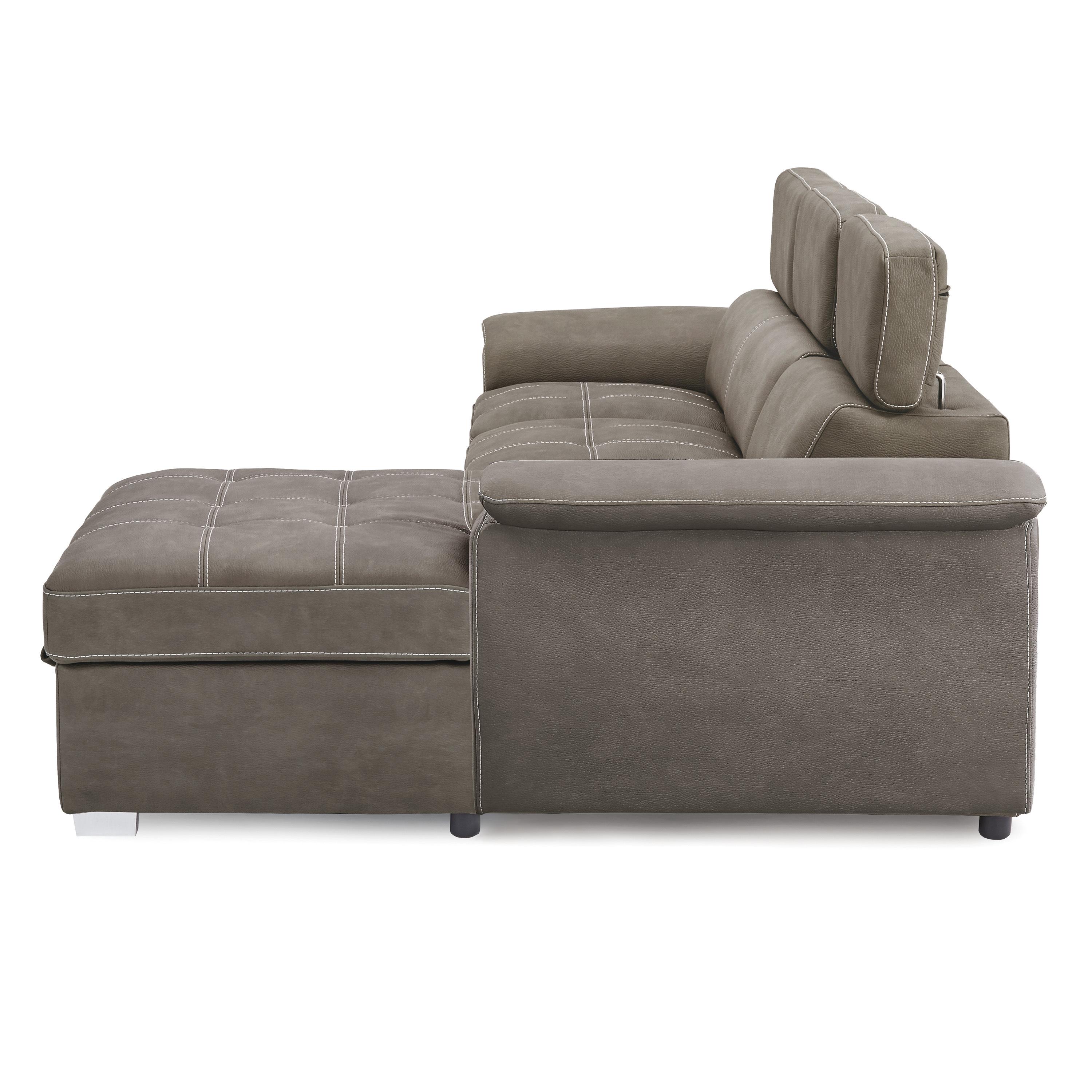 

    
 Order  Contemporary Taupe Microfiber 2-Piece Sectional Homelegance 8228TP* Ferriday
