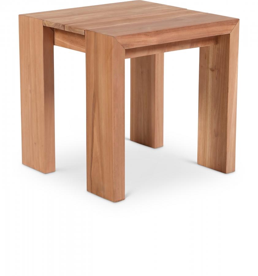 

    
Contemporary Teak Wood Patio End Table Meridian Furniture Tulum 353-ET

