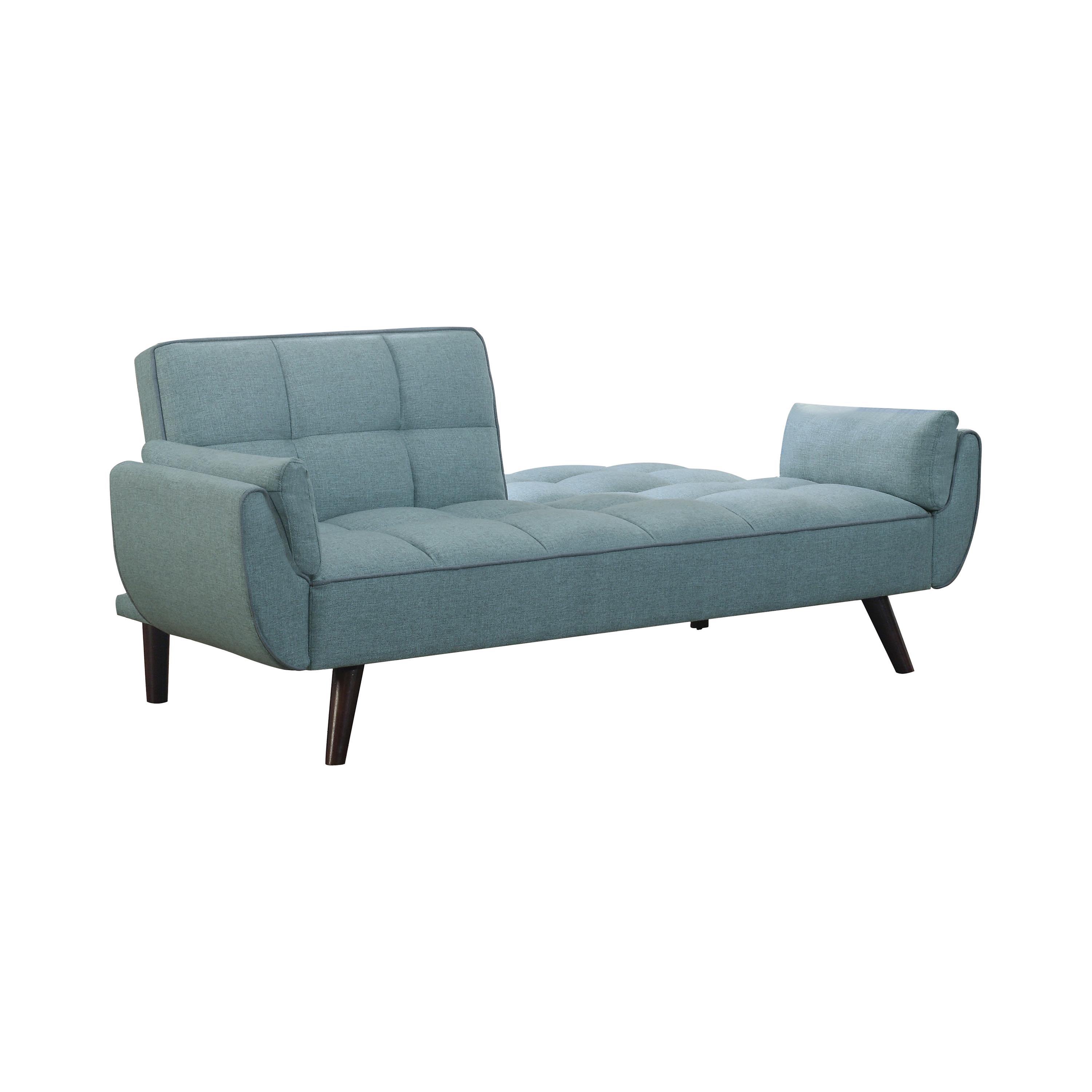 

    
Contemporary Turquoise Blue Woven Fabric Sofa Bed Woven Coaster 360097 Caufield
