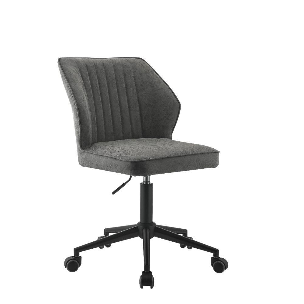 

    
Contemporary Vintage Gray PU & Black Office Chair by Acme Pakuna 92942
