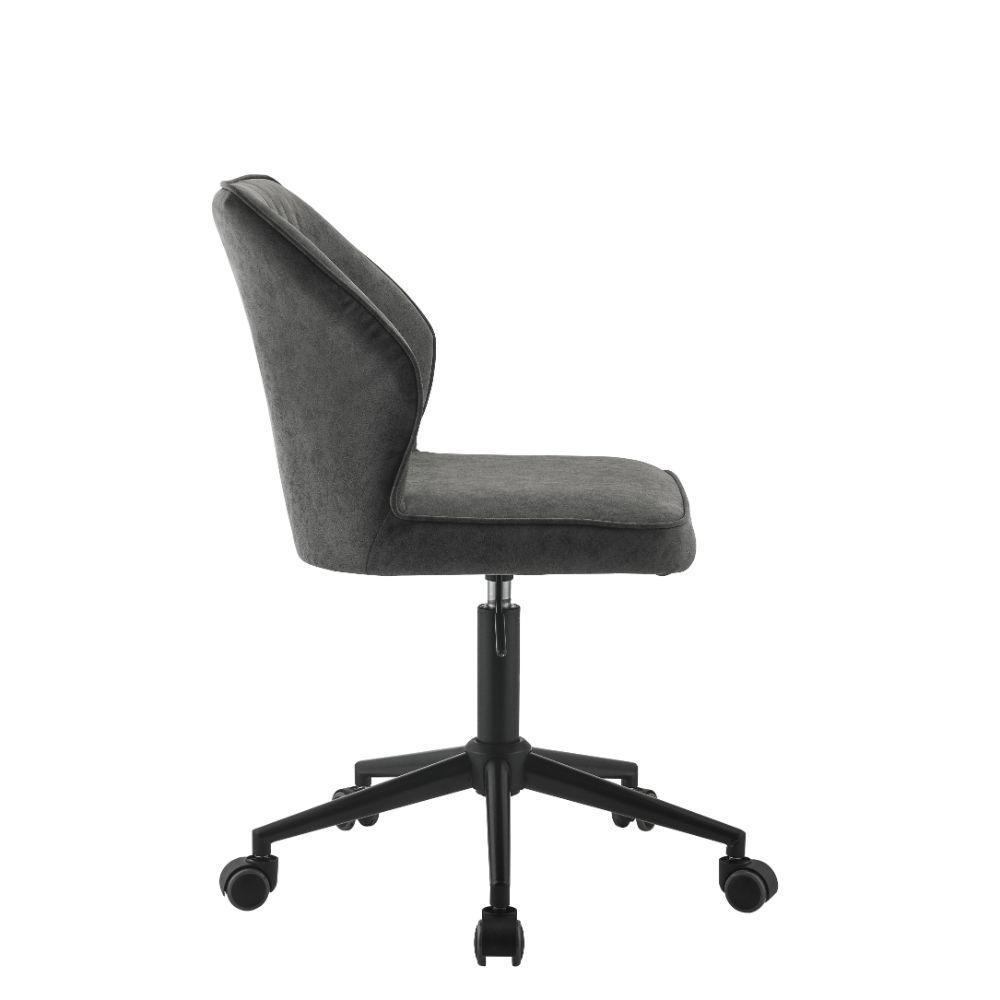 

    
Contemporary Vintage Gray PU & Black Office Chair by Acme Pakuna 92942
