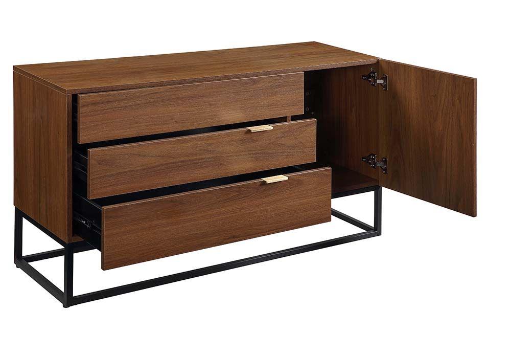 

    
Contemporary Walnut & Black Console Table by Acme Walden AC00792

