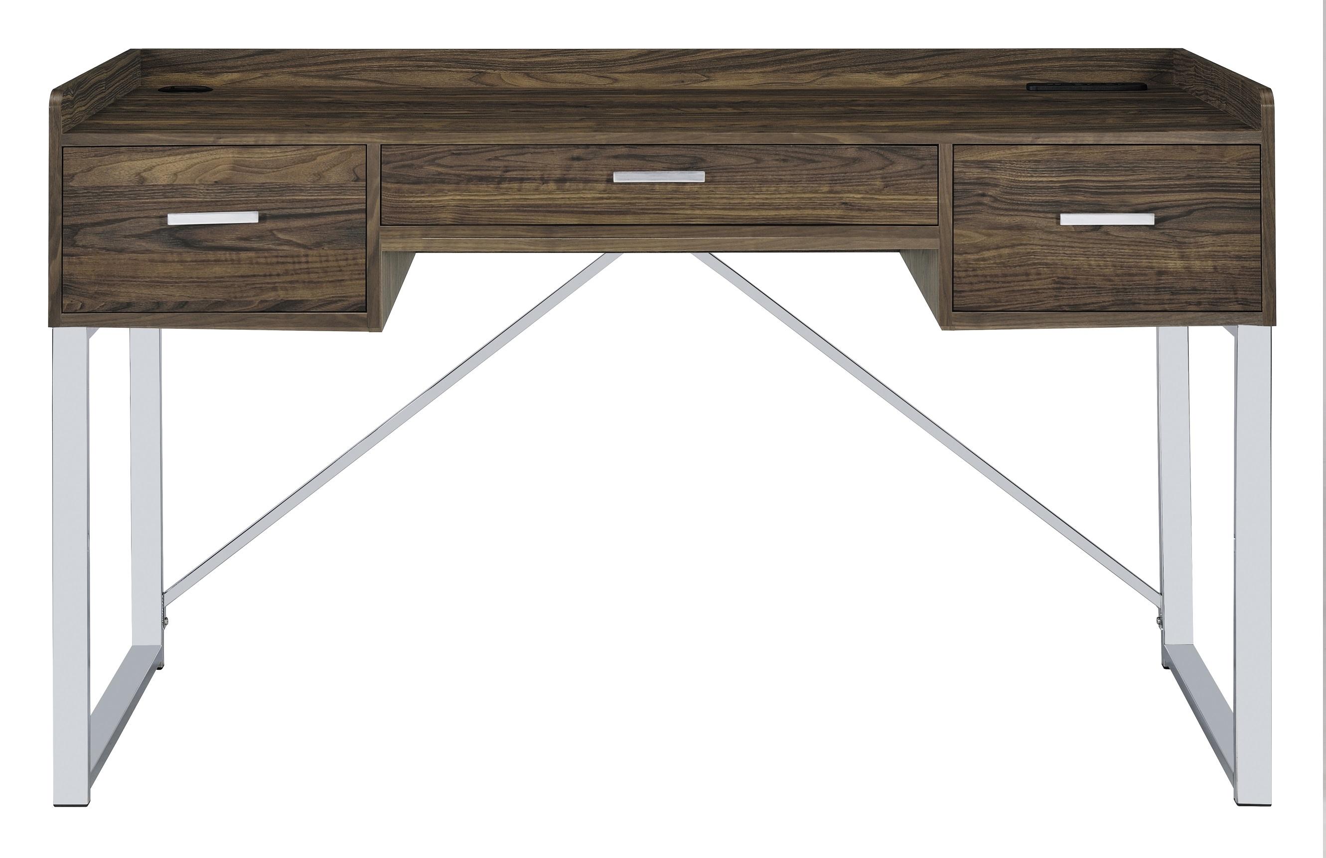 

    
Contemporary Walnut Finish Wood & Metal Writing Desk Set 2pcs Coaster 801492-S2 Angelica
