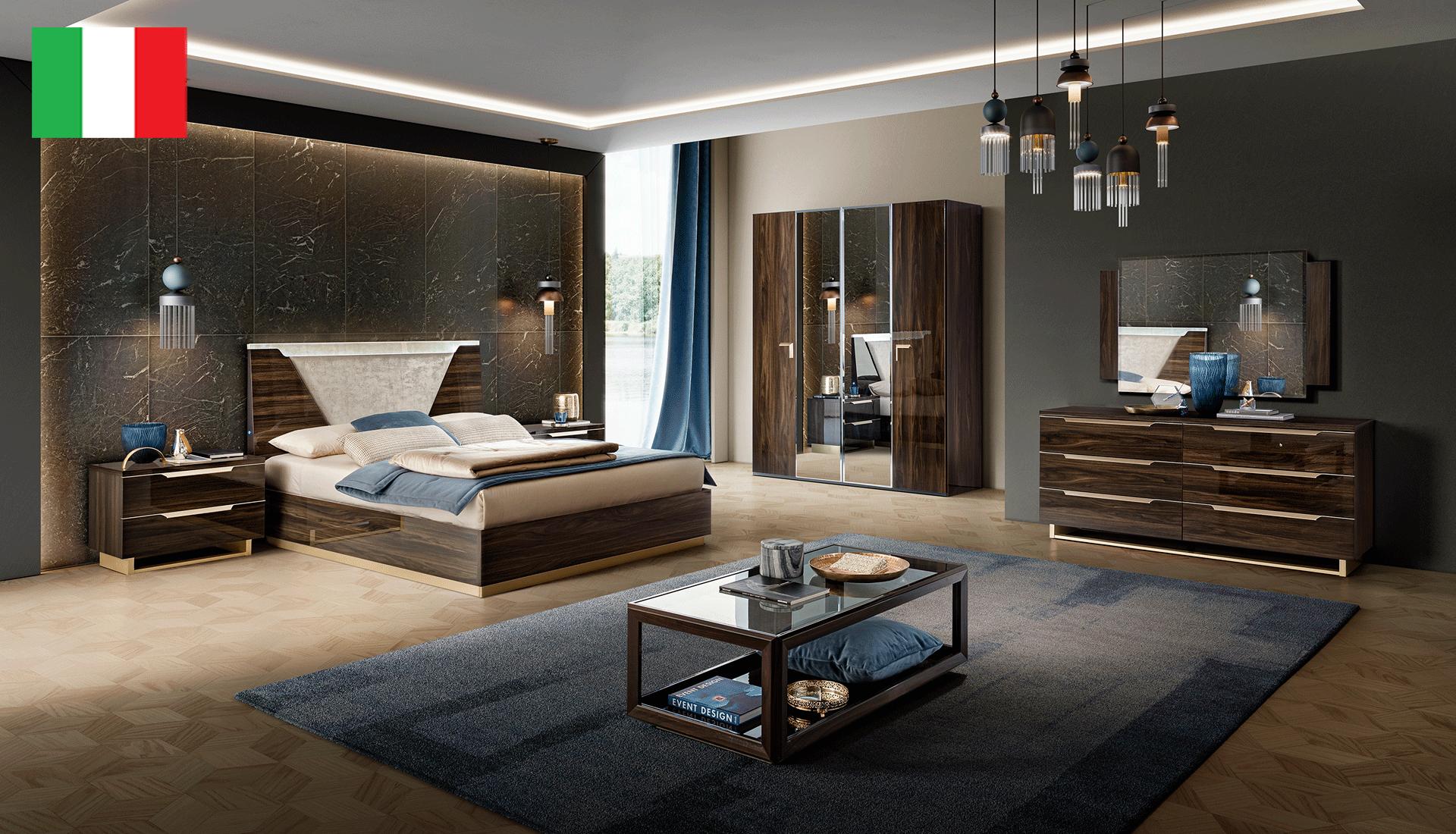 

    
Contemporary Walnut Wood Queen Panel Bedroom Set 3PCS ESF Camelgroup Italy SmartBedQs160-Q-3PCS

