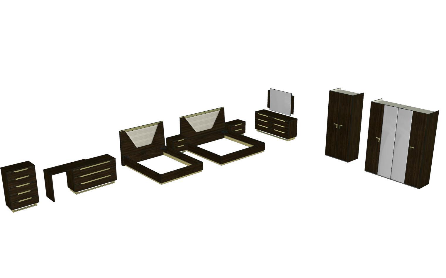 

    
SmartBedQs160-Q-5PCS ESF Panel Bedroom Set
