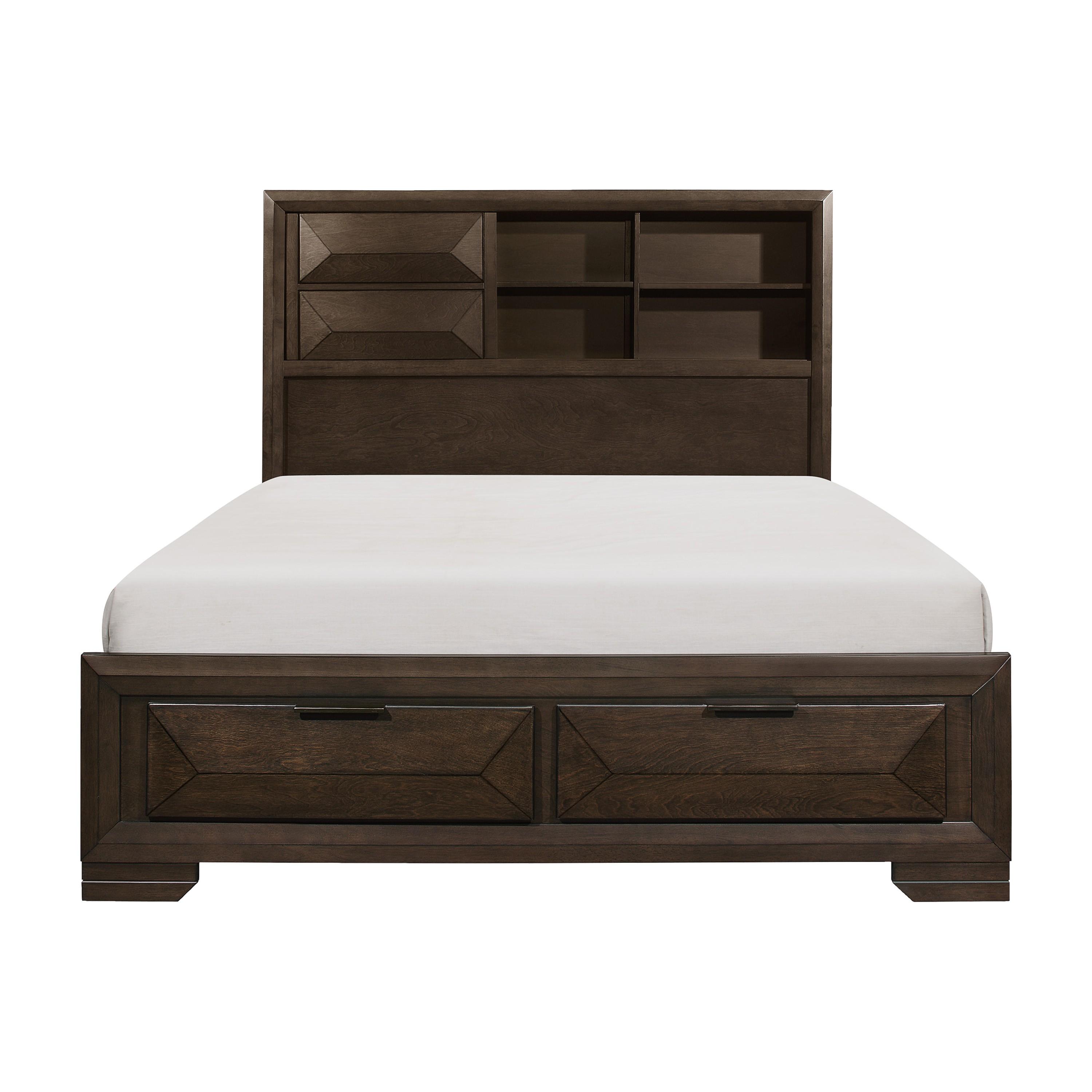 

    
Contemporary Warm Espresso Wood CAL Platform Bed Homelegance 1753K-1CK* Chesky

