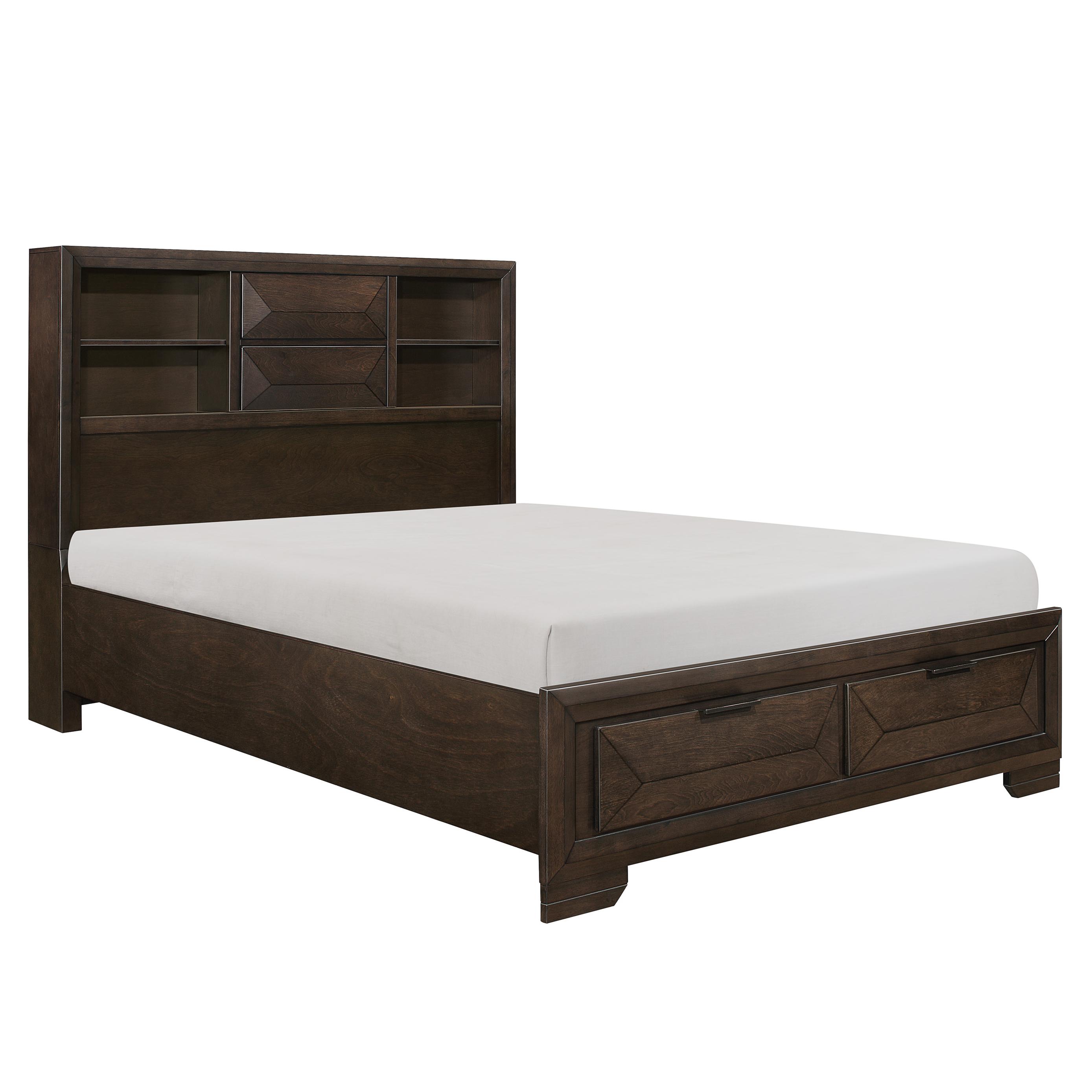 

    
Contemporary Warm Espresso Wood CAL Platform Bed Homelegance 1753K-1CK* Chesky
