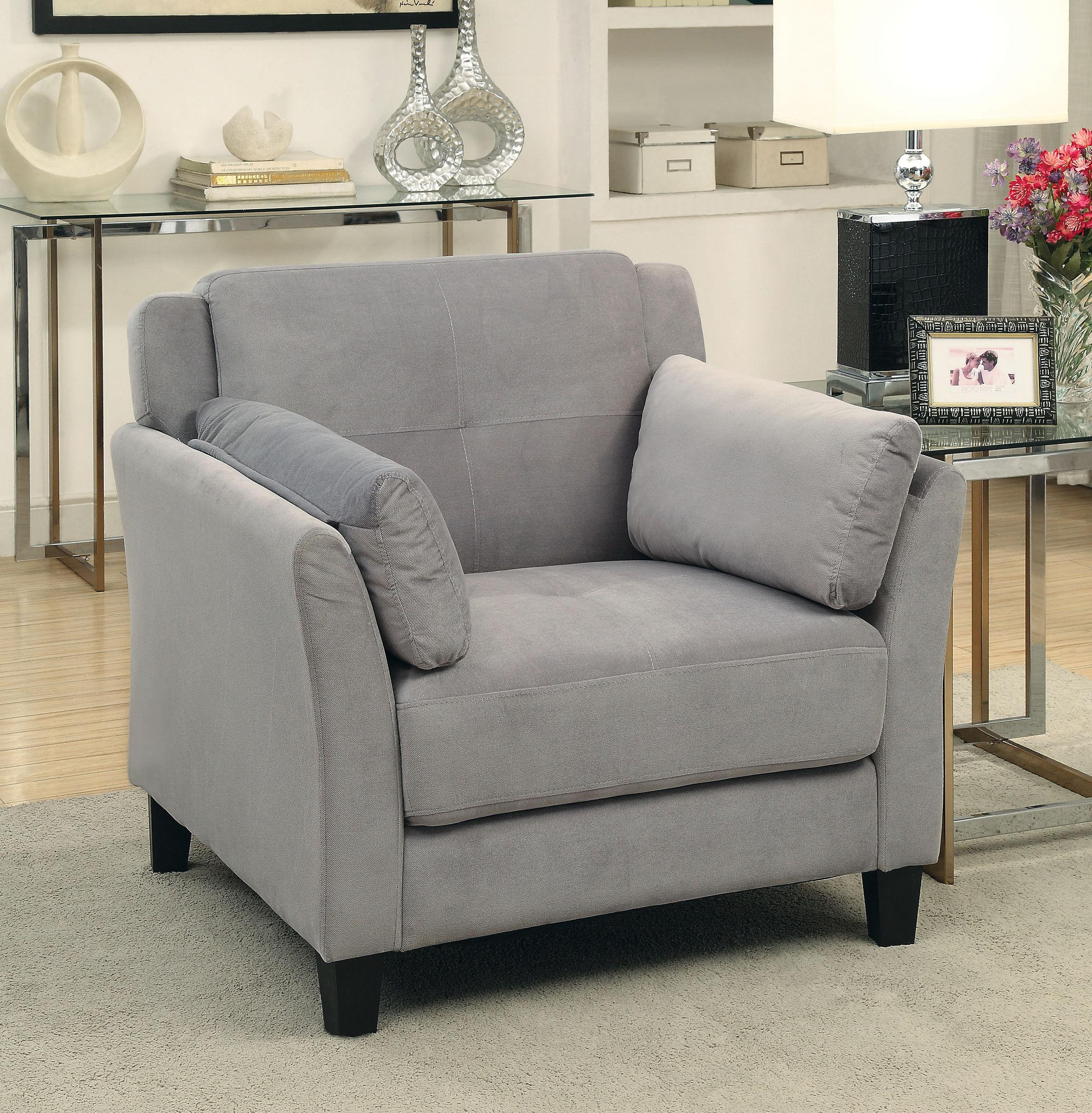 Contemporary Arm Chair CM6716GY-CH Ysabel CM6716GY-CH in Warm Gray 