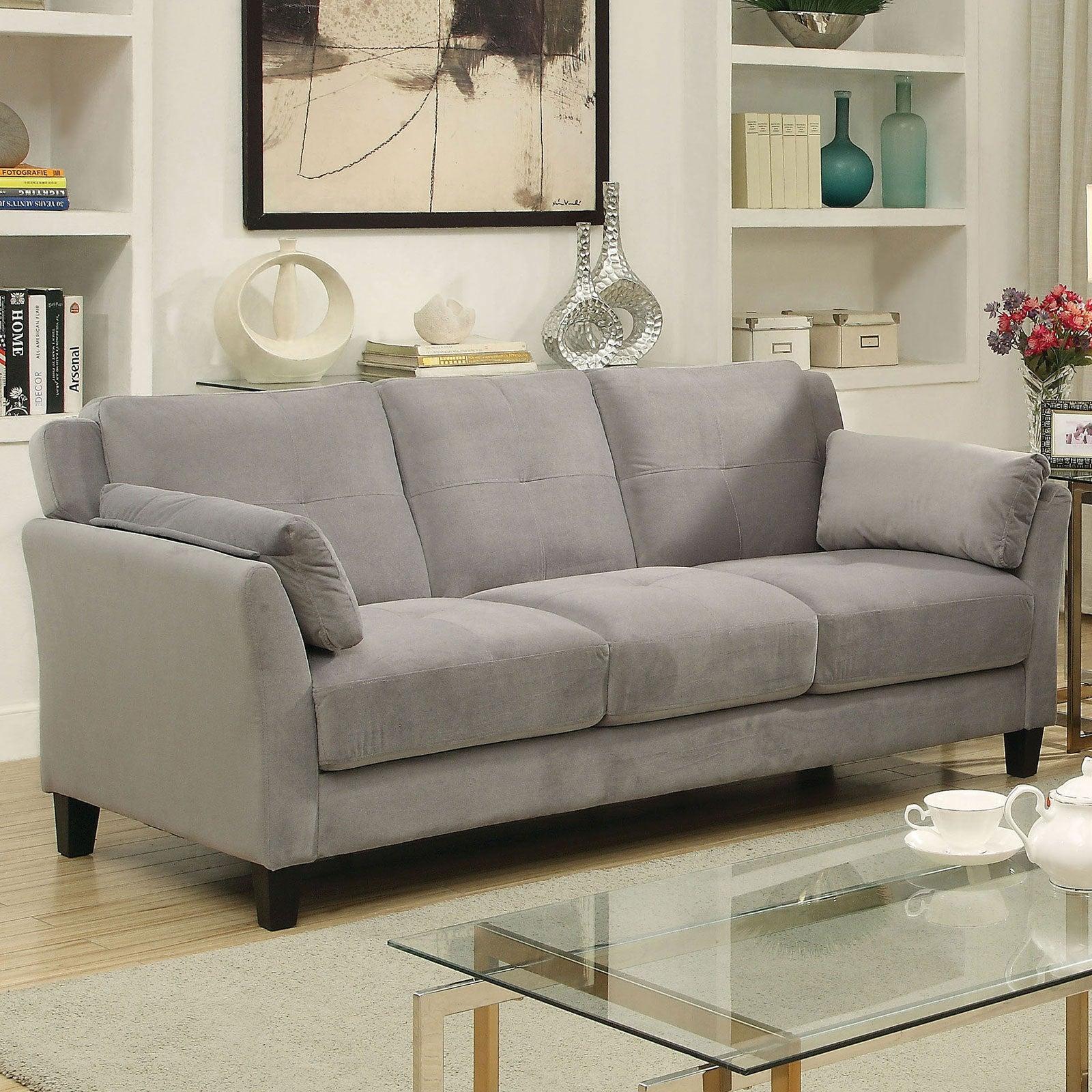 

    
Contemporary Warm Gray Flannelette Sofa Furniture of America CM6716GY-SF Ysabel
