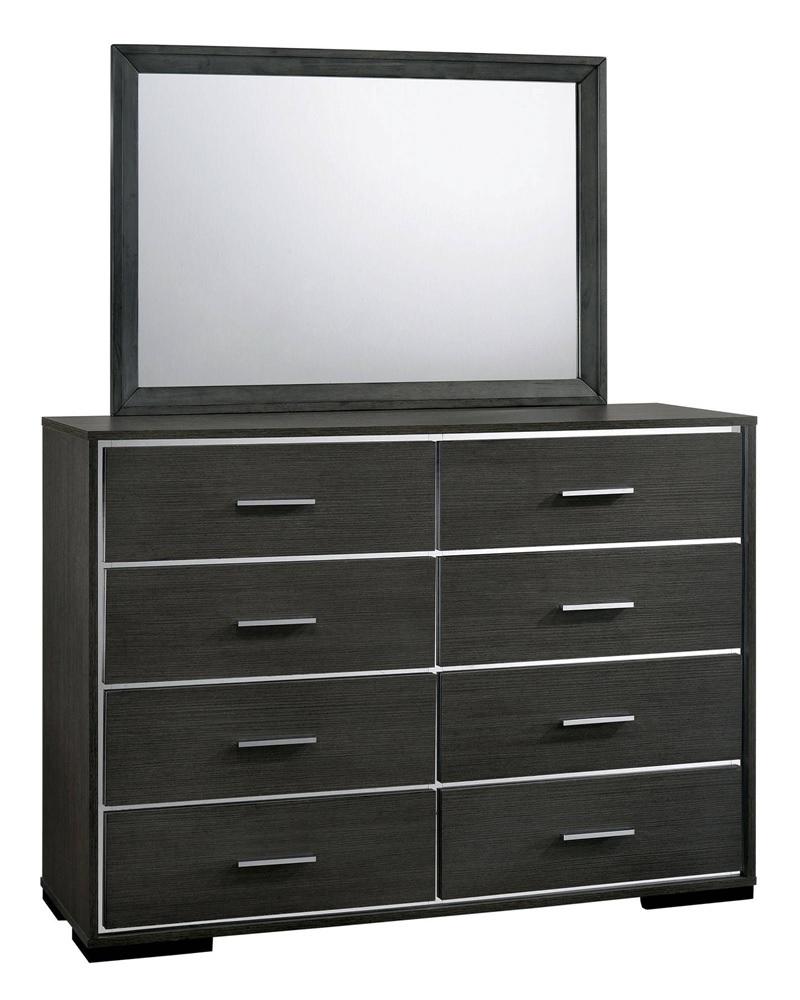 Contemporary Dresser w/Mirror CM7589D*M-2PC Camryn CM7589D*M-2PC in Warm Gray 