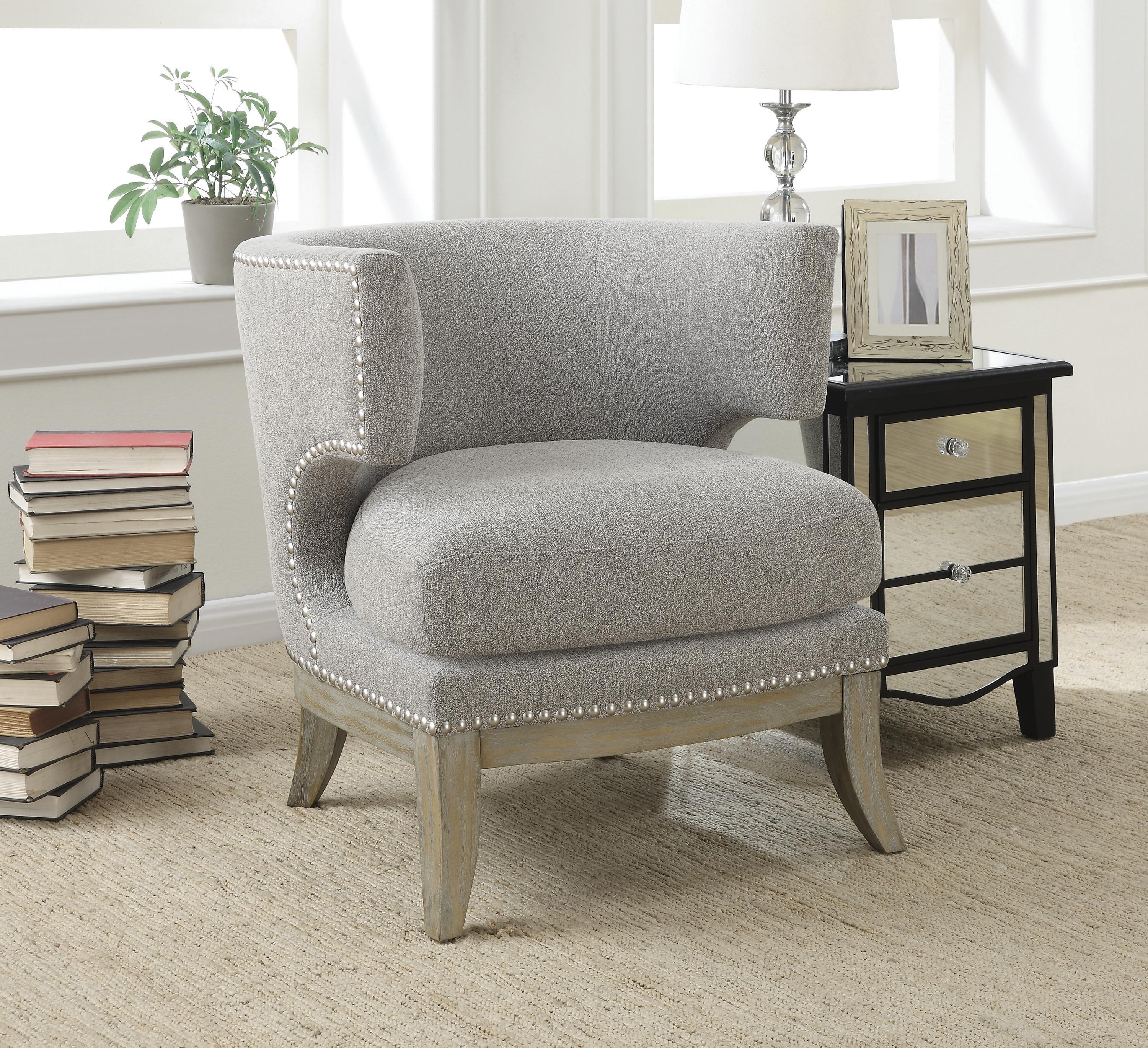 

    
Contemporary Weathered Gray & Gray Chenille Accent Chair Coaster 902560
