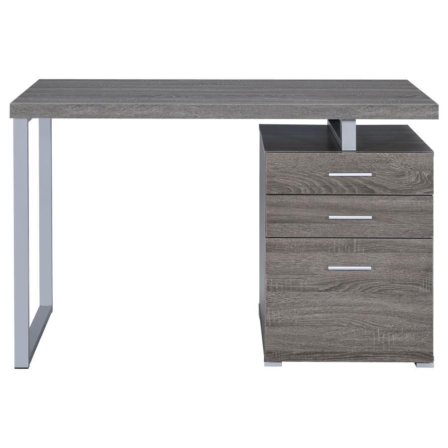 

    
Contemporary Weathered Gray Solid Wood Office Desk Coaster 800520 Brennan
