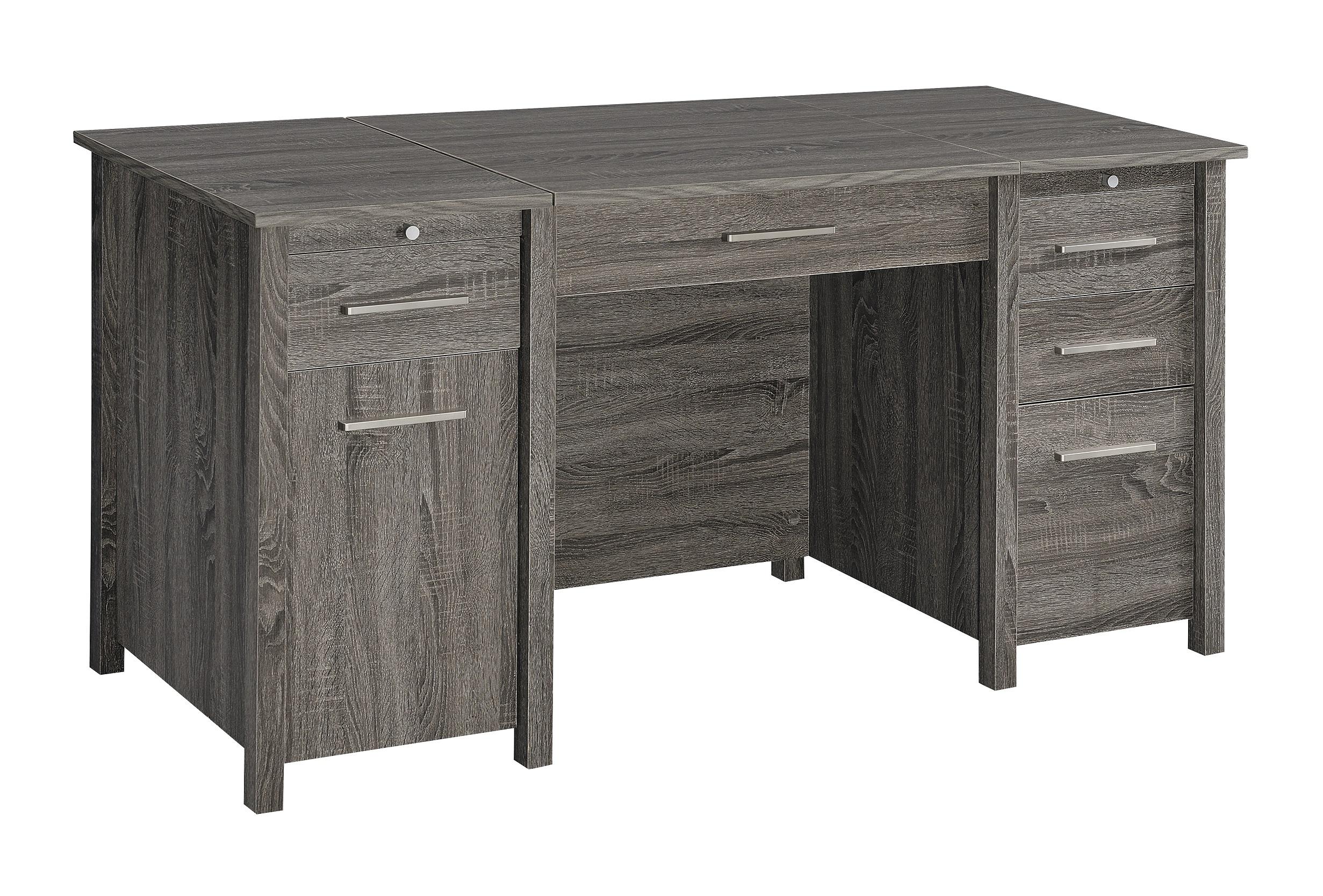 

    
Contemporary Weathered Gray Wood Lift Top Office Desk Coaster 801576 Dylan

