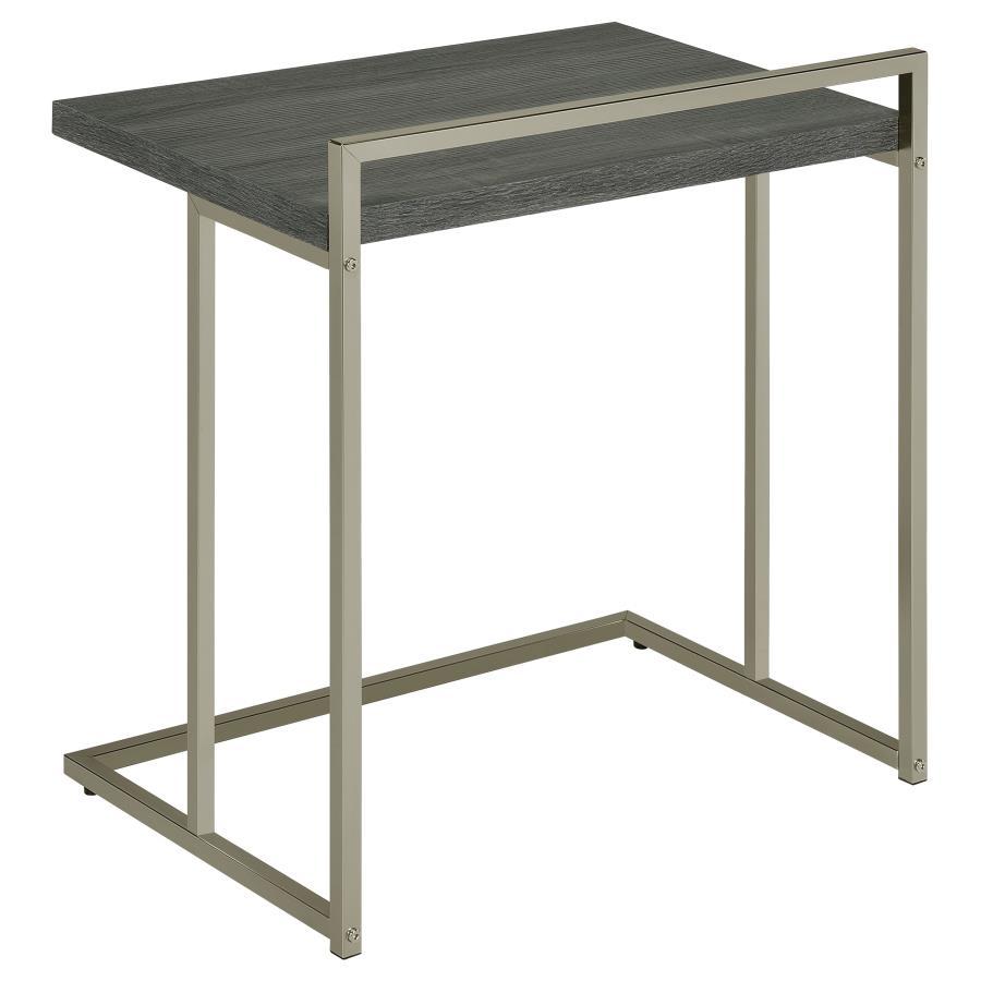 

    
Contemporary Weathered Gray Wood & Metal Snack Table Coaster 936120
