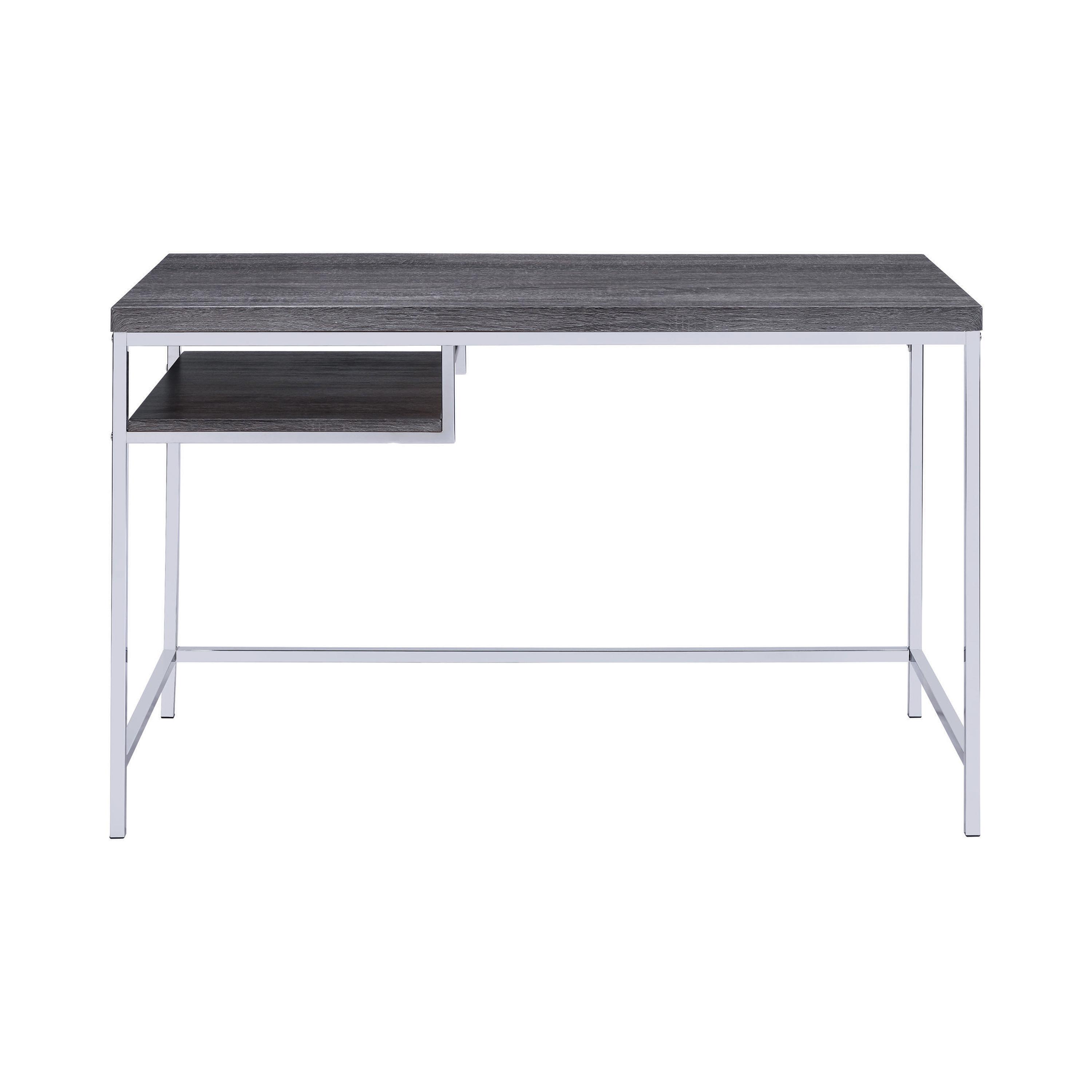 

    
Contemporary Weathered Gray Wood & Metal Writing Desk Coaster 801271 Kravitz

