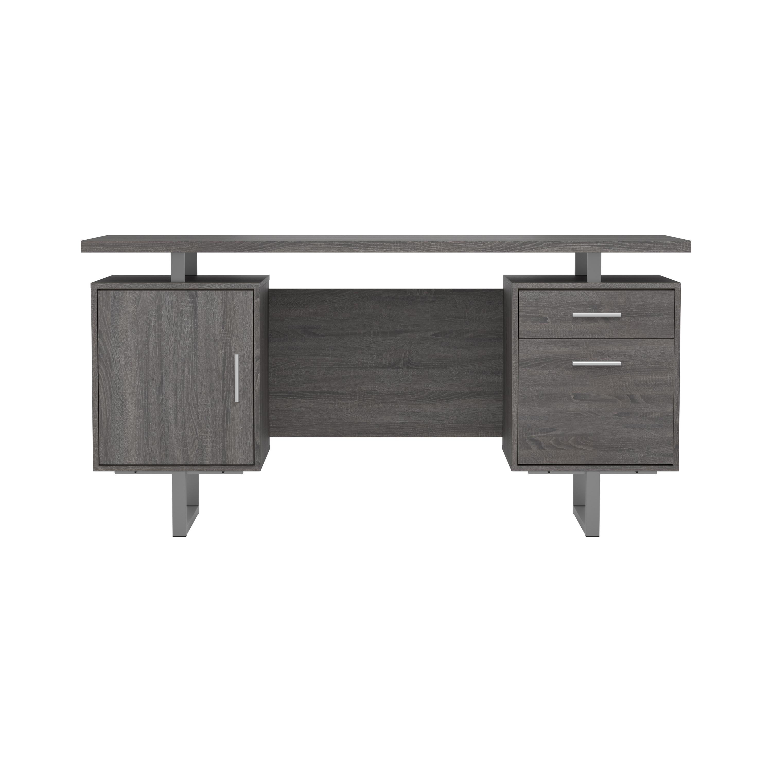 Contemporary Office Desk 800521 Lawtey 800521 in Gray 