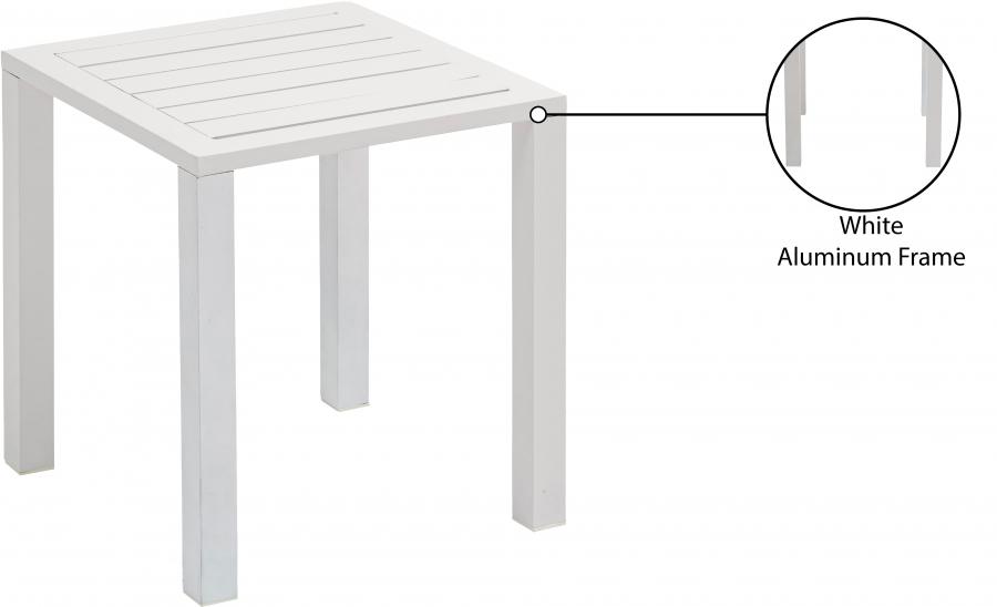 

    
346White-ET Contemporary White Aluminium Patio End Table Meridian Furniture Maldives 346White-ET
