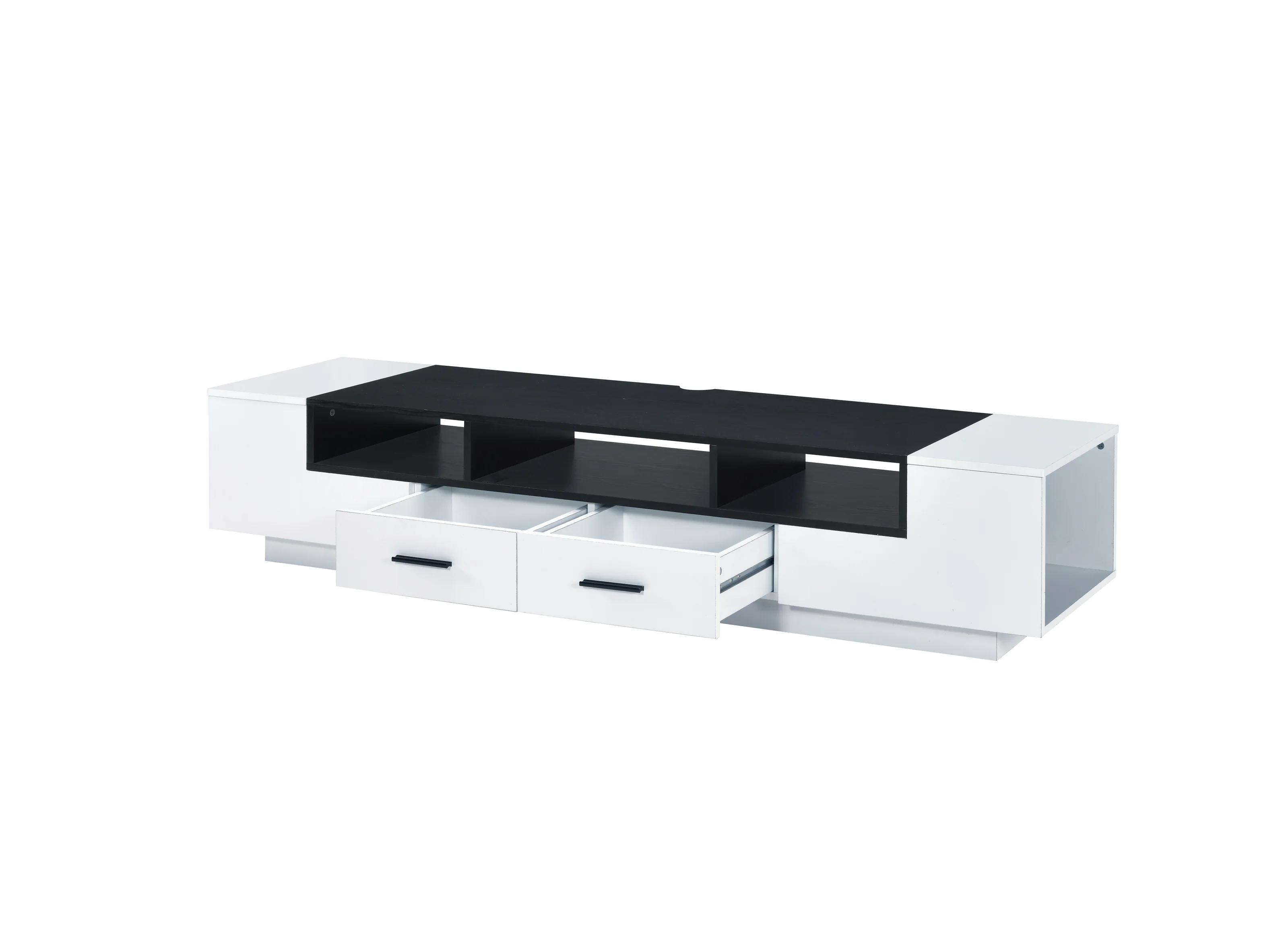 

    
Acme Furniture Armour TV Stand White / Black 91275
