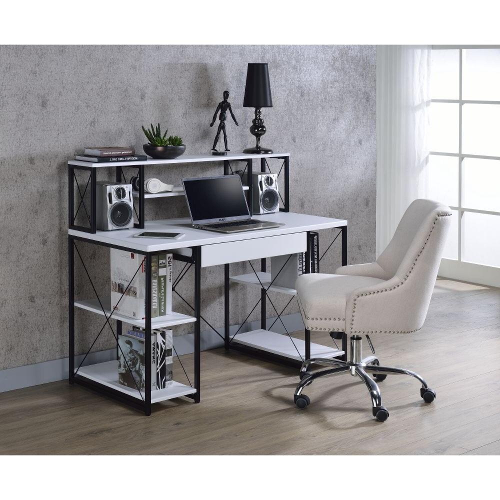 Contemporary, Modern Writing Desk 92879 Amiel 92879 in White / Black 