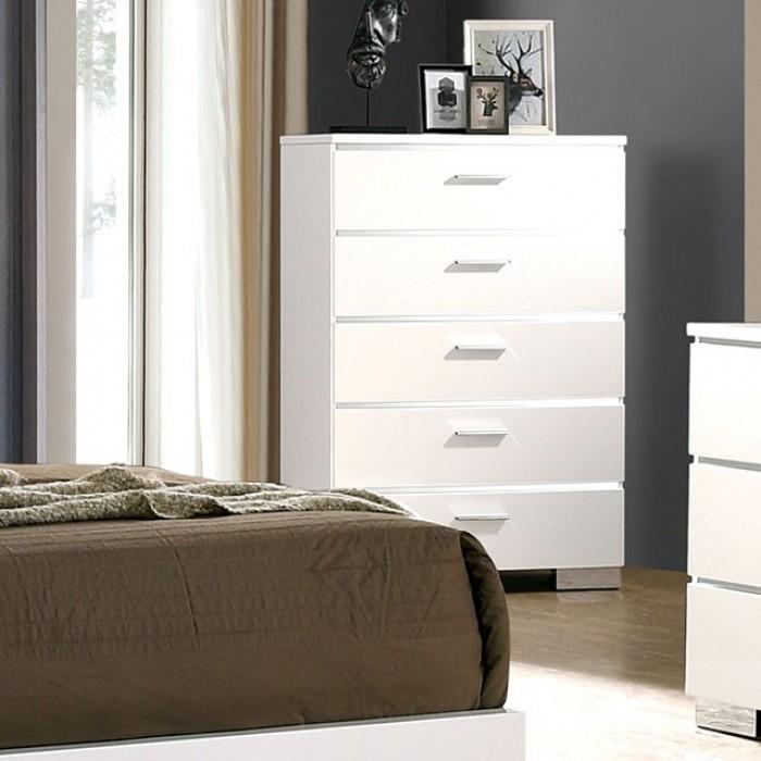 

                    
Buy Contemporary White/Chrome Solid Wood King Platform Bedroom Set 6PCS Furniture of America Erlach FOA7189WH-EK-6PCS
