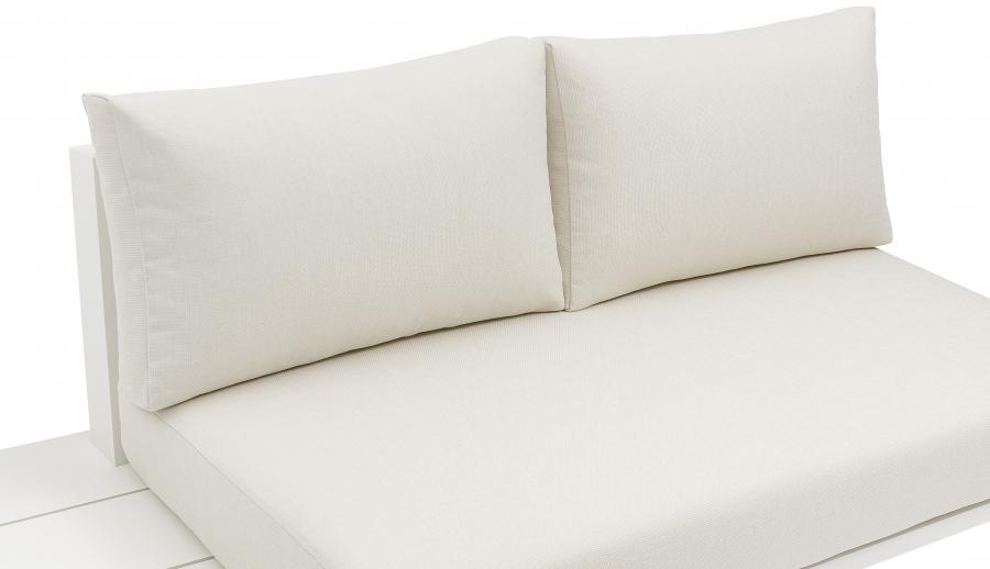 

    
 Order  Contemporary White/Cream Aluminium Patio Modular Sectional Meridian Furniture Maldives 337Cream-Sectional
