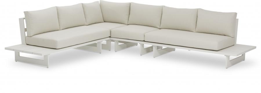 

    
Contemporary White/Cream Aluminium Patio Modular Sectional Sec1A Meridian Furniture Maldives 337Cream-Sec1A
