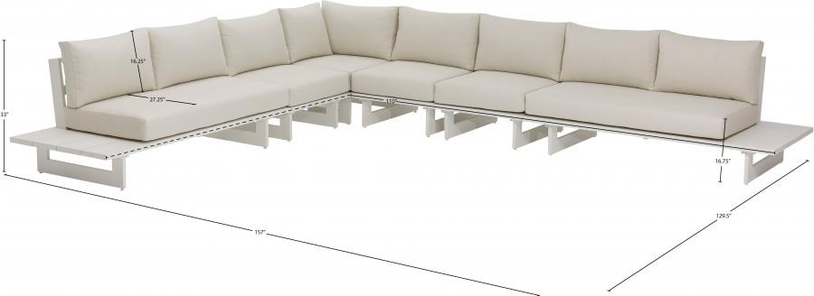 

    
337Cream-Sec3A Meridian Furniture Patio Modular Sectional
