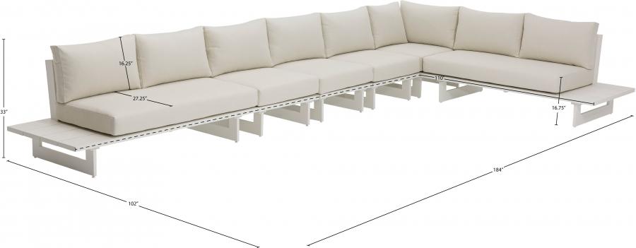 

                    
Meridian Furniture Maldives Patio Modular Sectional Sec3A 337Cream-Sec3A Patio Modular Sectional Cream/White Fabric Purchase 
