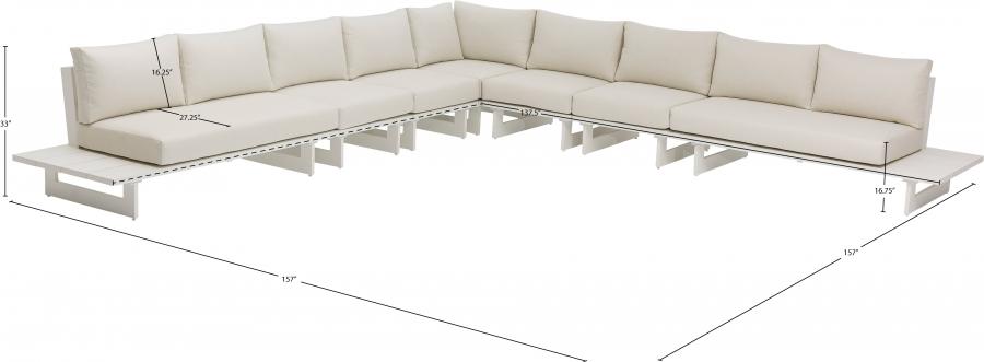 

    
337Cream-Sec4A Meridian Furniture Patio Modular Sectional

