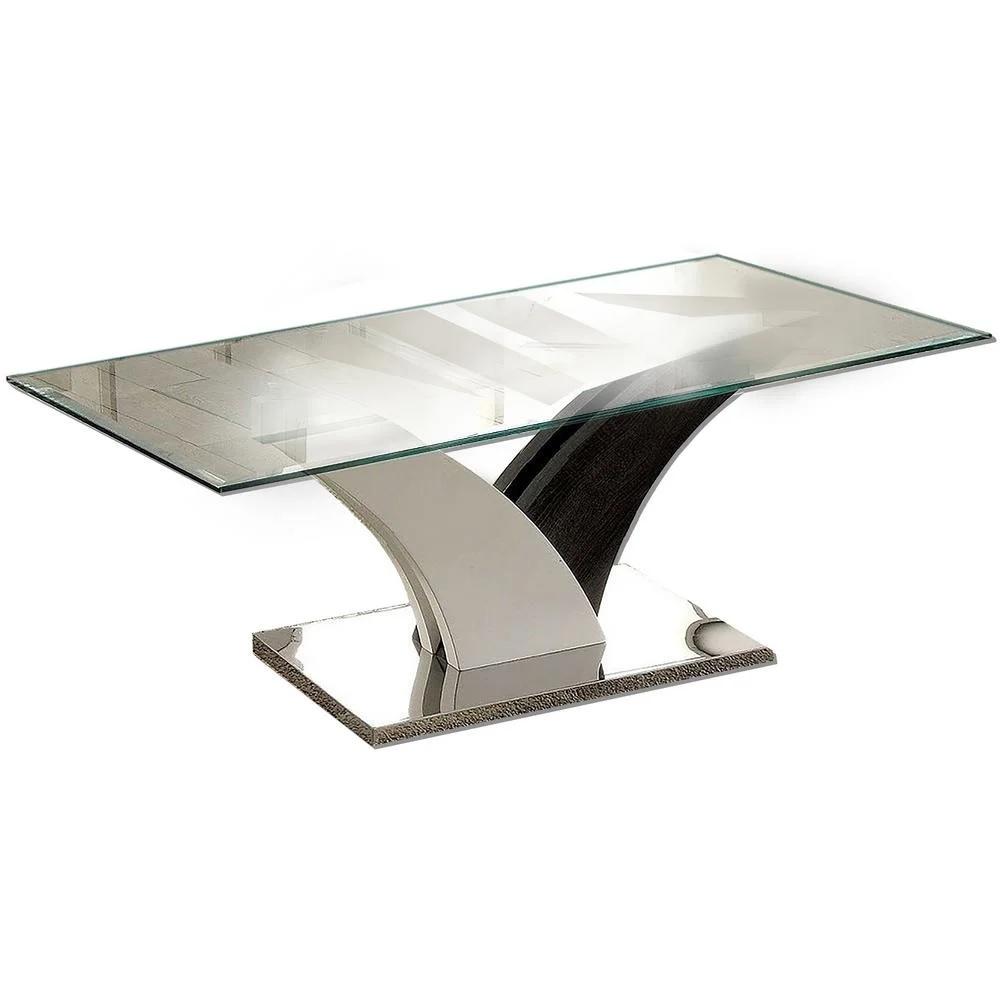 

    
White & Dark Gray Tempered Glass Coffee Table Set 3pcs w/Sofa Table Furniture of America Sloane
