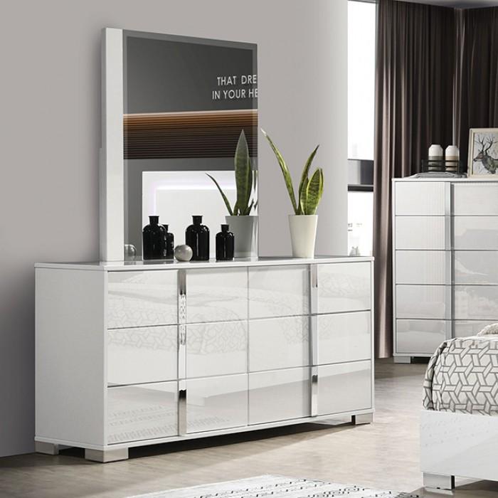 

    
Contemporary White Engineered Wood Dresser With Mirror Set 2PCS Furniture of America Sinistra FM7211WH-D-2PCS
