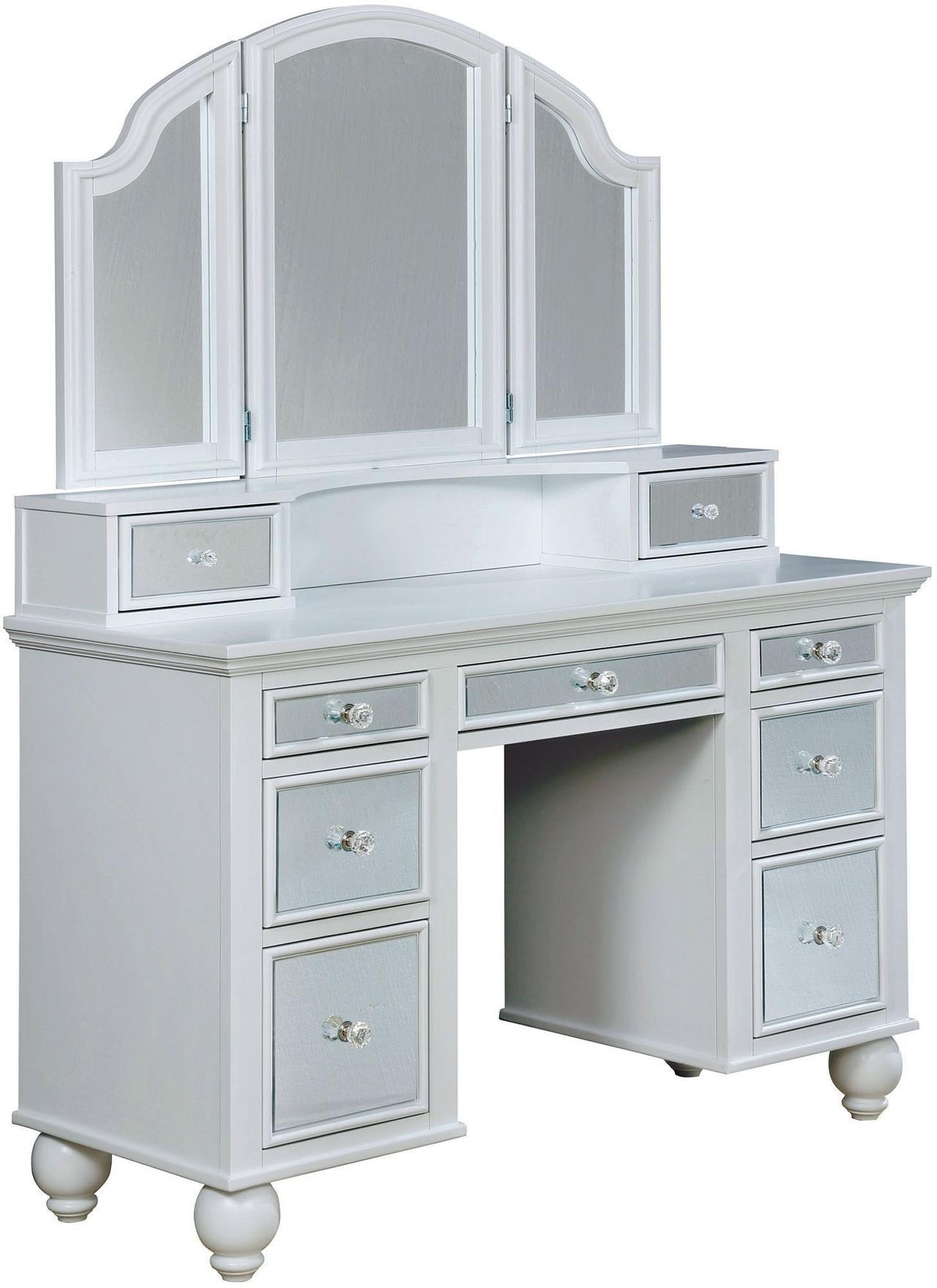 

        
Furniture of America TRACY CM-DK6162WH Makeup Vanity White Fabric 00841403151018

