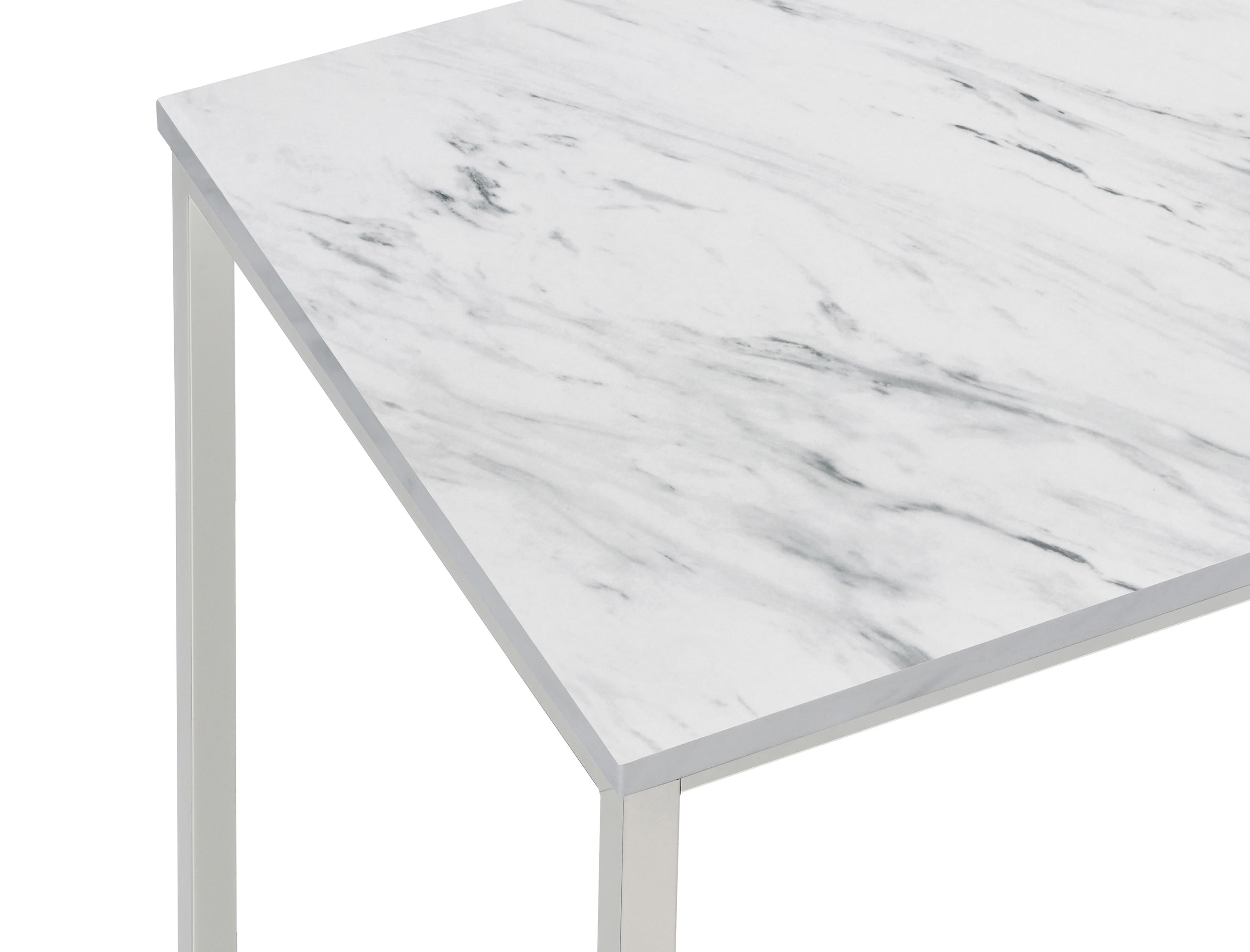 

    
Contemporary White Faux Marble & Metal Coffee Table Coaster 721868
