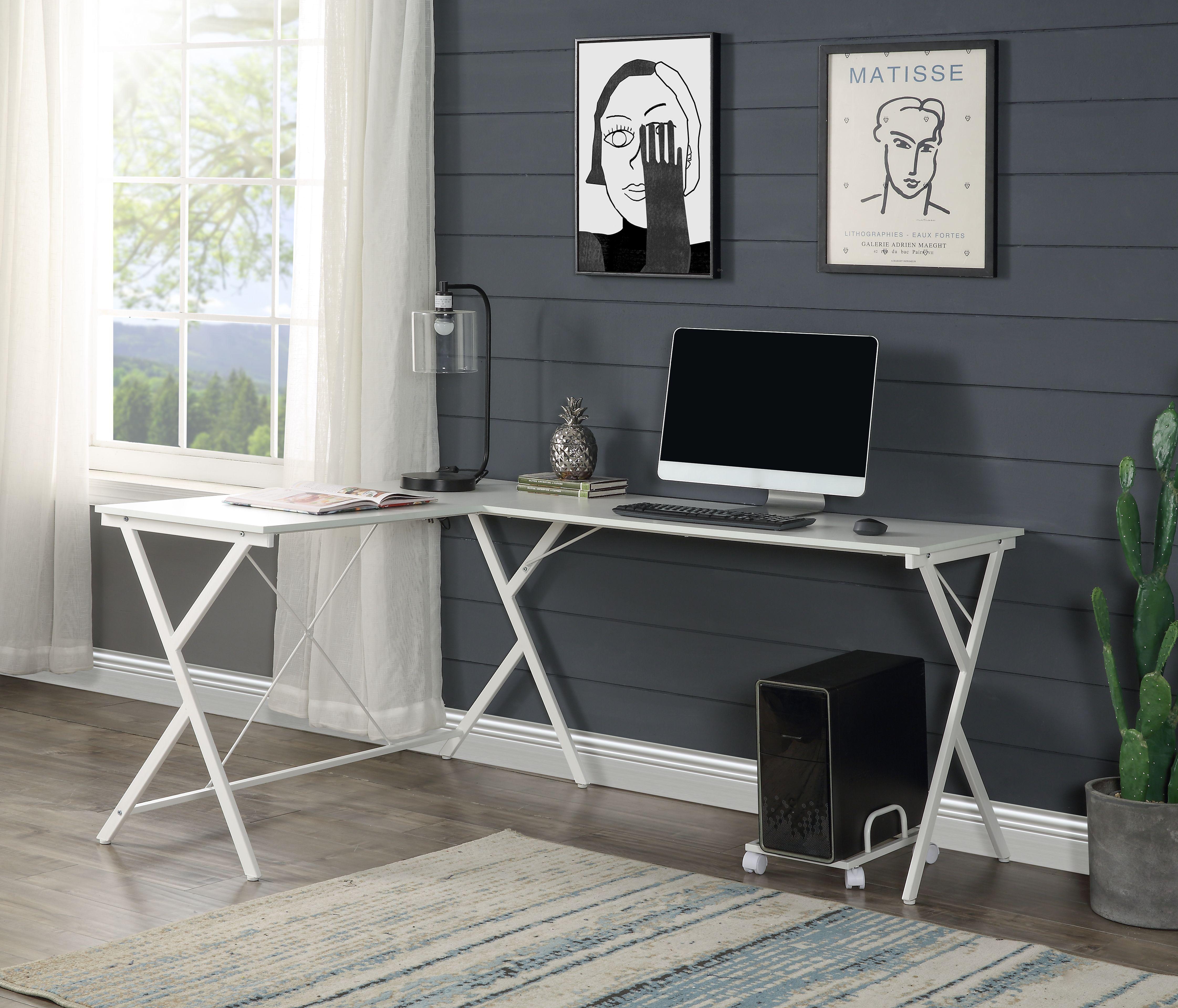 Contemporary, Traditional Computer desk OF00050 Dazenus OF00050 in White Finish 
