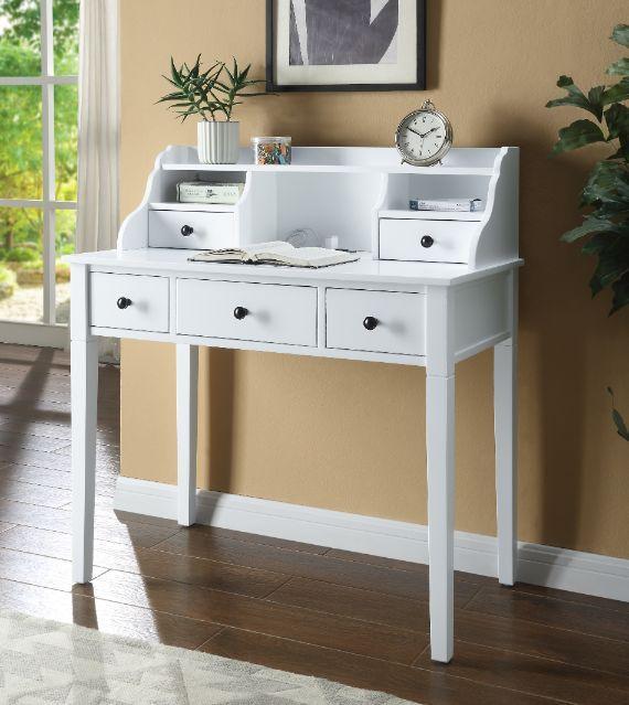 

    
Contemporary White Finish Writing Desk by Acme Agia 92987
