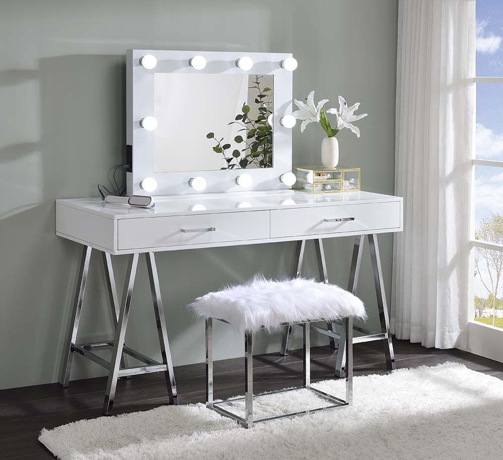 Contemporary, Modern Vanity desk AC00901 Coleen AC00901 in White 