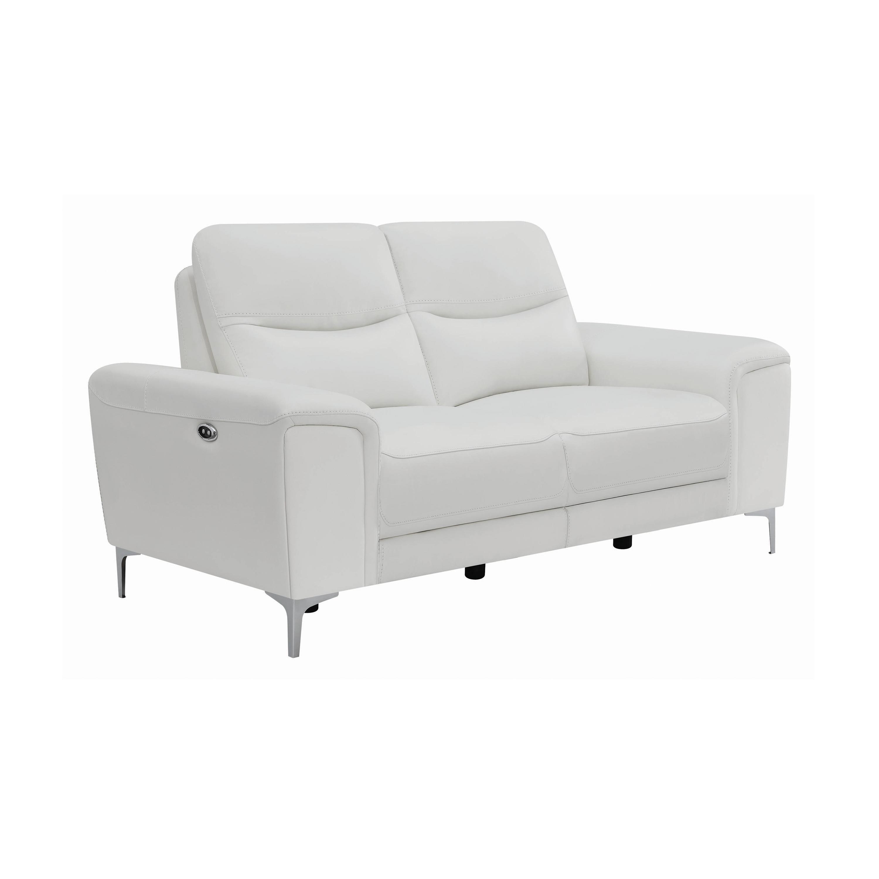 

    
603394P-S2 Contemporary White Leather Power Sofa Set 2pcs Coaster 603394P-S2 Largo
