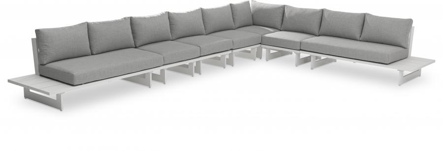 

    
Contemporary White/Light Grey Aluminium Patio Modular Sectional Sec4A Meridian Furniture Maldives 337Grey-Sec4A

