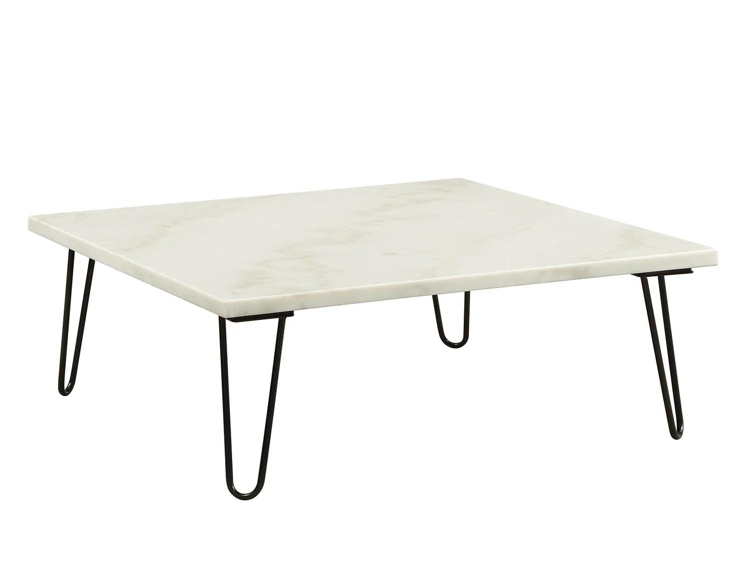 

    
Contemporary White Marble & Gold Coffee Table by Acme Telestis 84500
