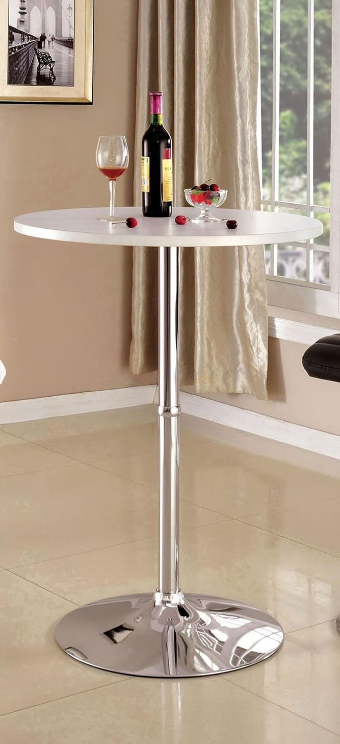 

    
Contemporary White Metal Bar Table Furniture of America CM-BT6150WH Nessa
