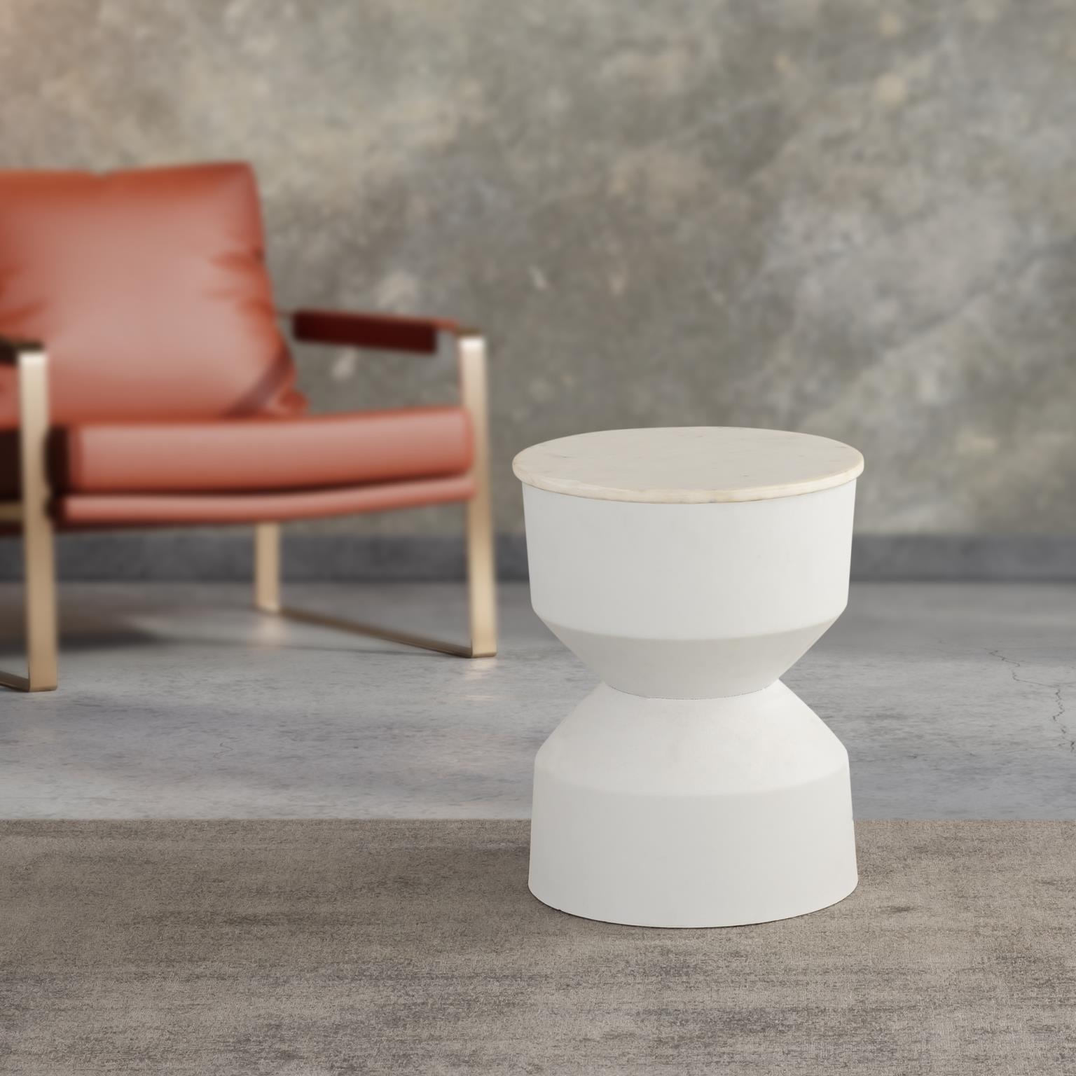 Contemporary, Modern End Table ET460-15 End Table 718852653076 718852653076 in White 