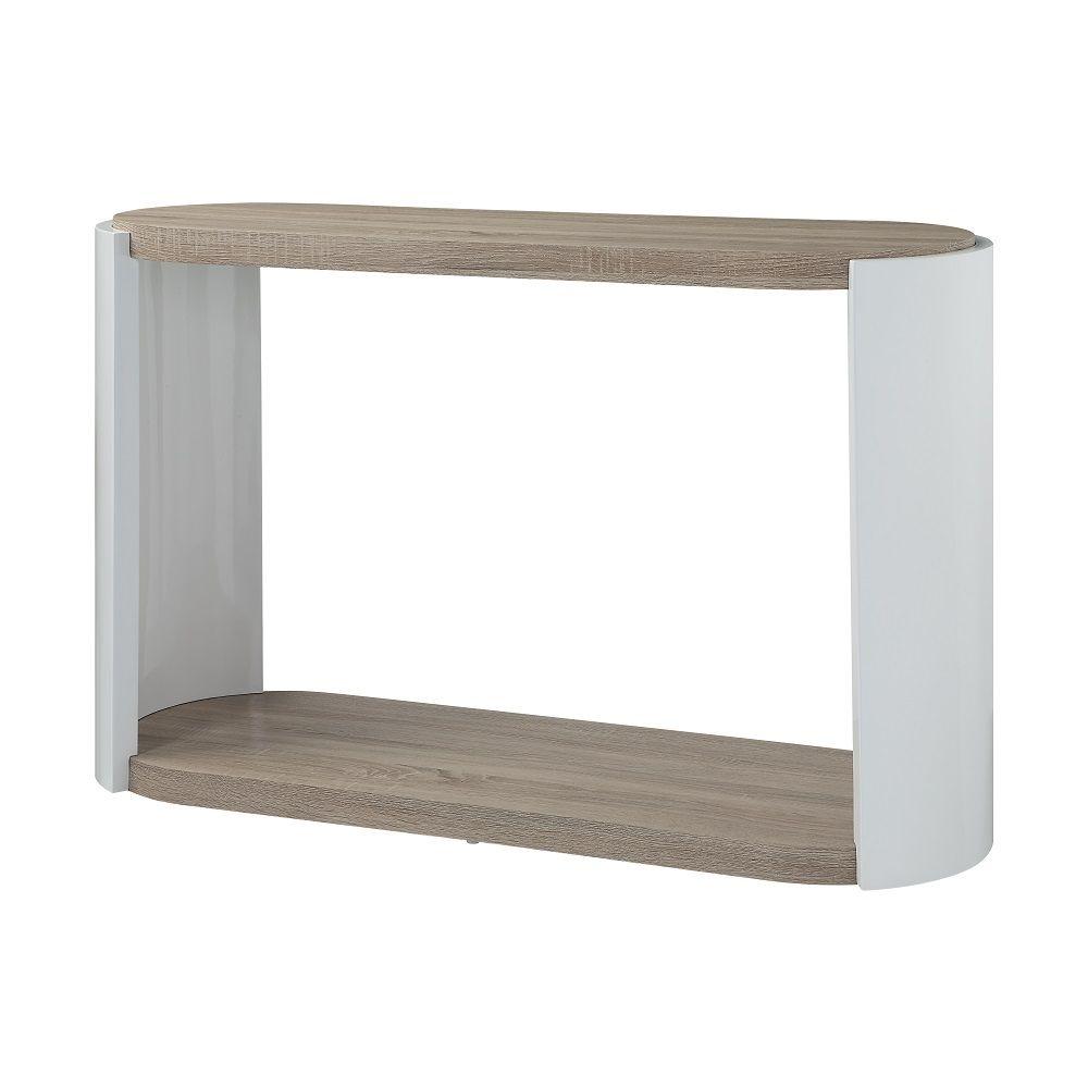 

    
Contemporary White/Oak Composite Wood Console Table Acme Zoma LV02416-C
