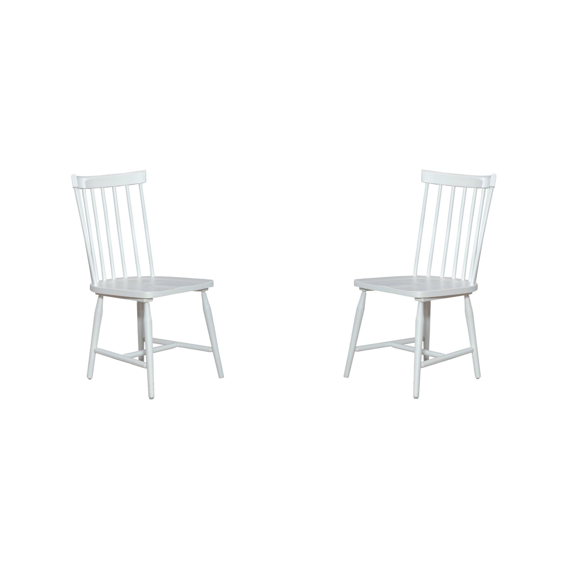 Contemporary Side Chair Set Palmetto Heights (499-DR) 499-C4000S-Set-2 in White 