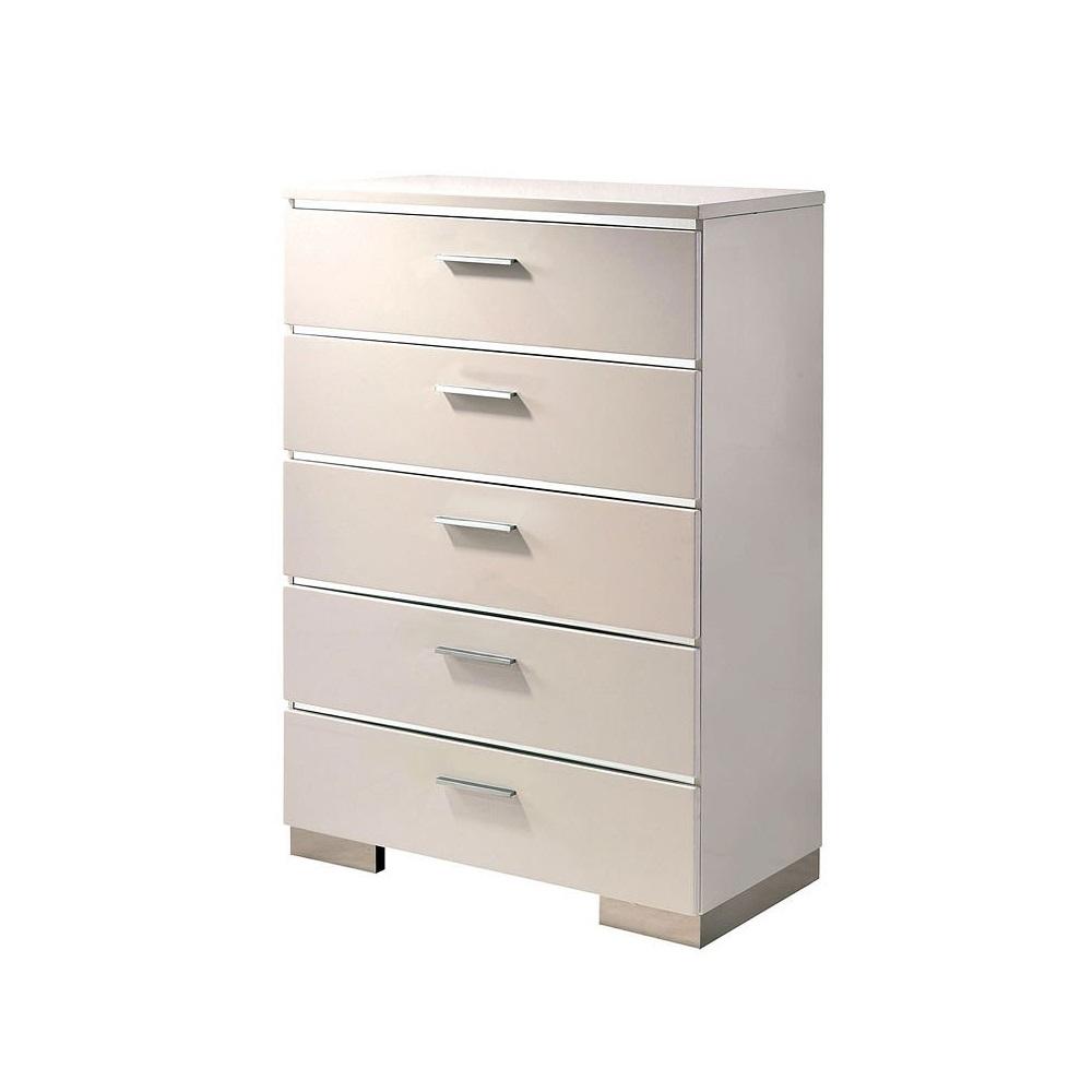 Contemporary Chest CM7049WH-C Carlie CM7049WH-C in White 