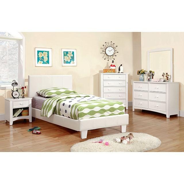 

    
Contemporary White Solid Wood Full Platform Bed Furniture of America Winn Park CM7008WH-F

