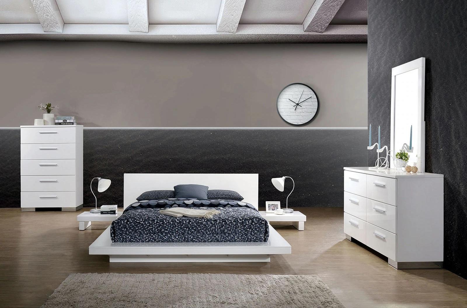 

                    
Furniture of America CM7540WH-EK Christie Platform Bed White  Purchase 
